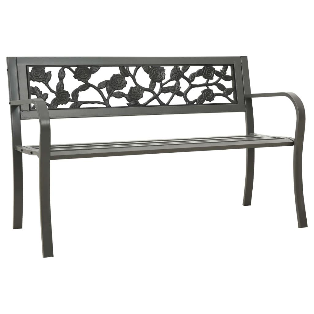 Patio Bench 49.2" Steel Gray at Set Shop and Smile