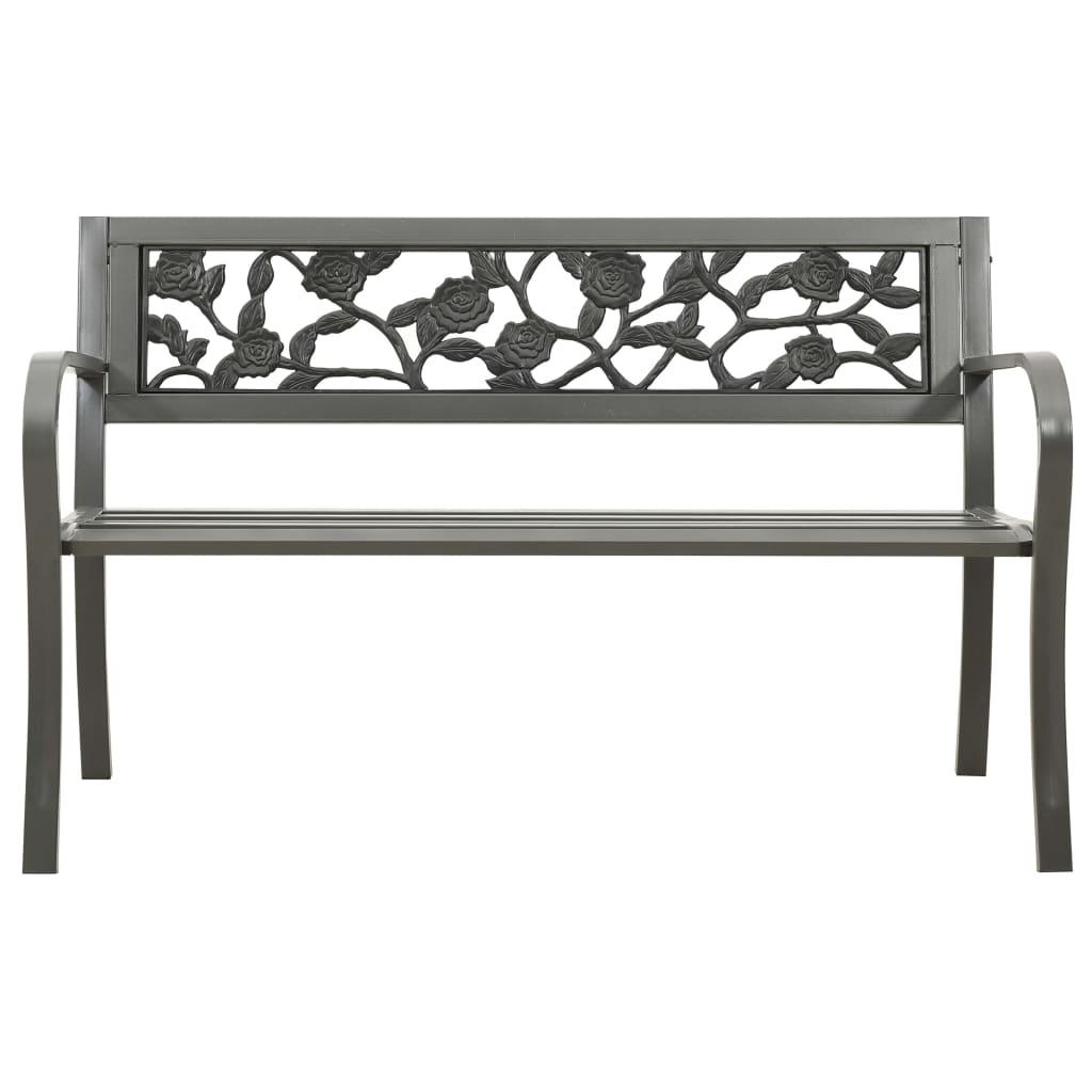 Patio Bench 49.2" Steel Gray at Set Shop and Smile