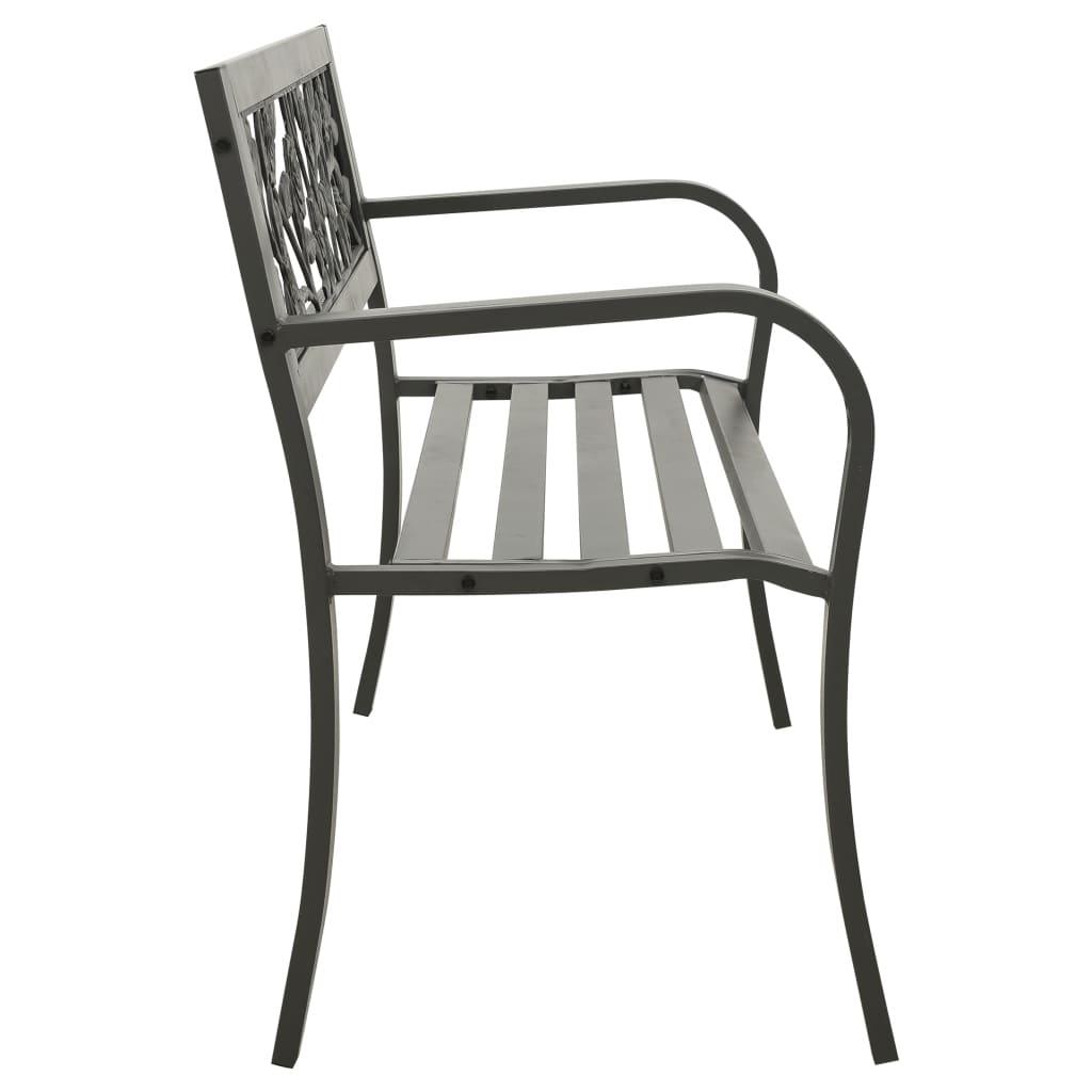 Patio Bench 49.2" Steel Gray at Set Shop and Smile