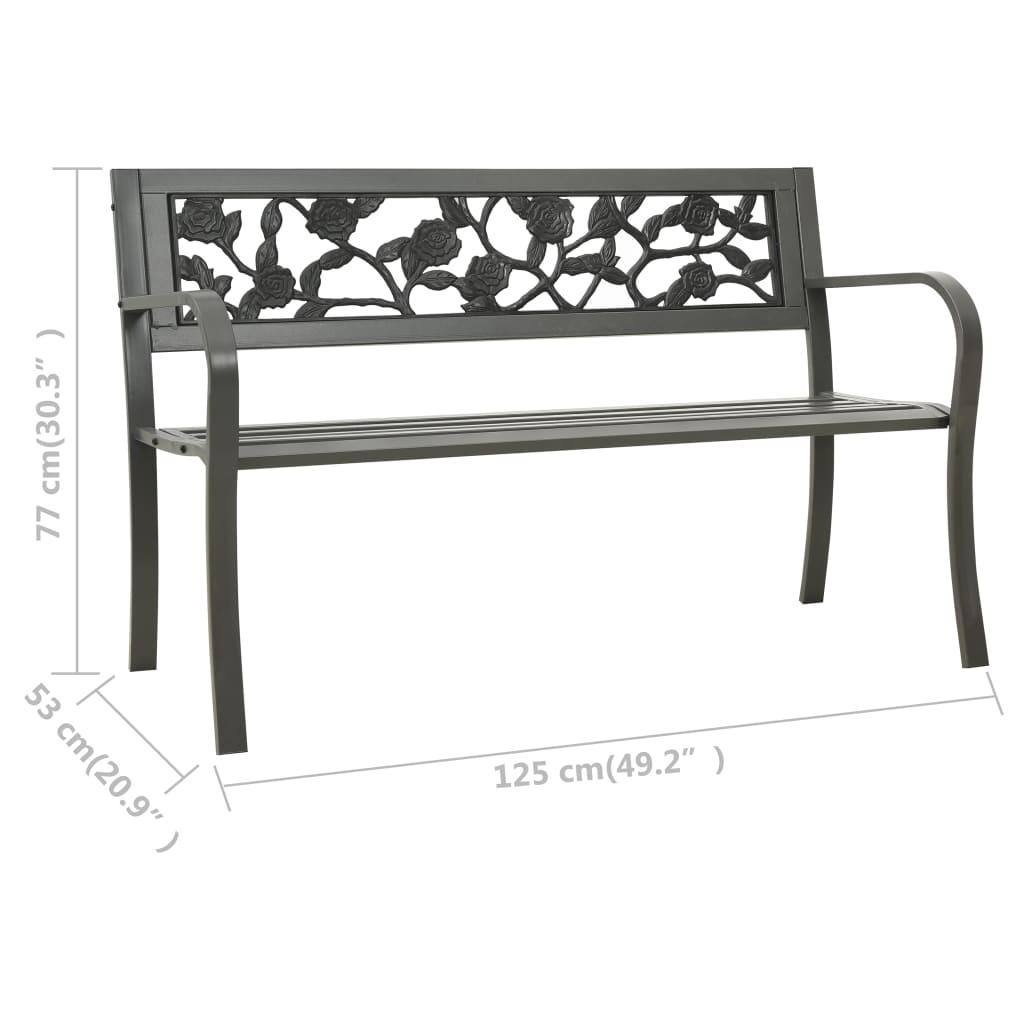 Patio Bench 49.2" Steel Gray at Set Shop and Smile