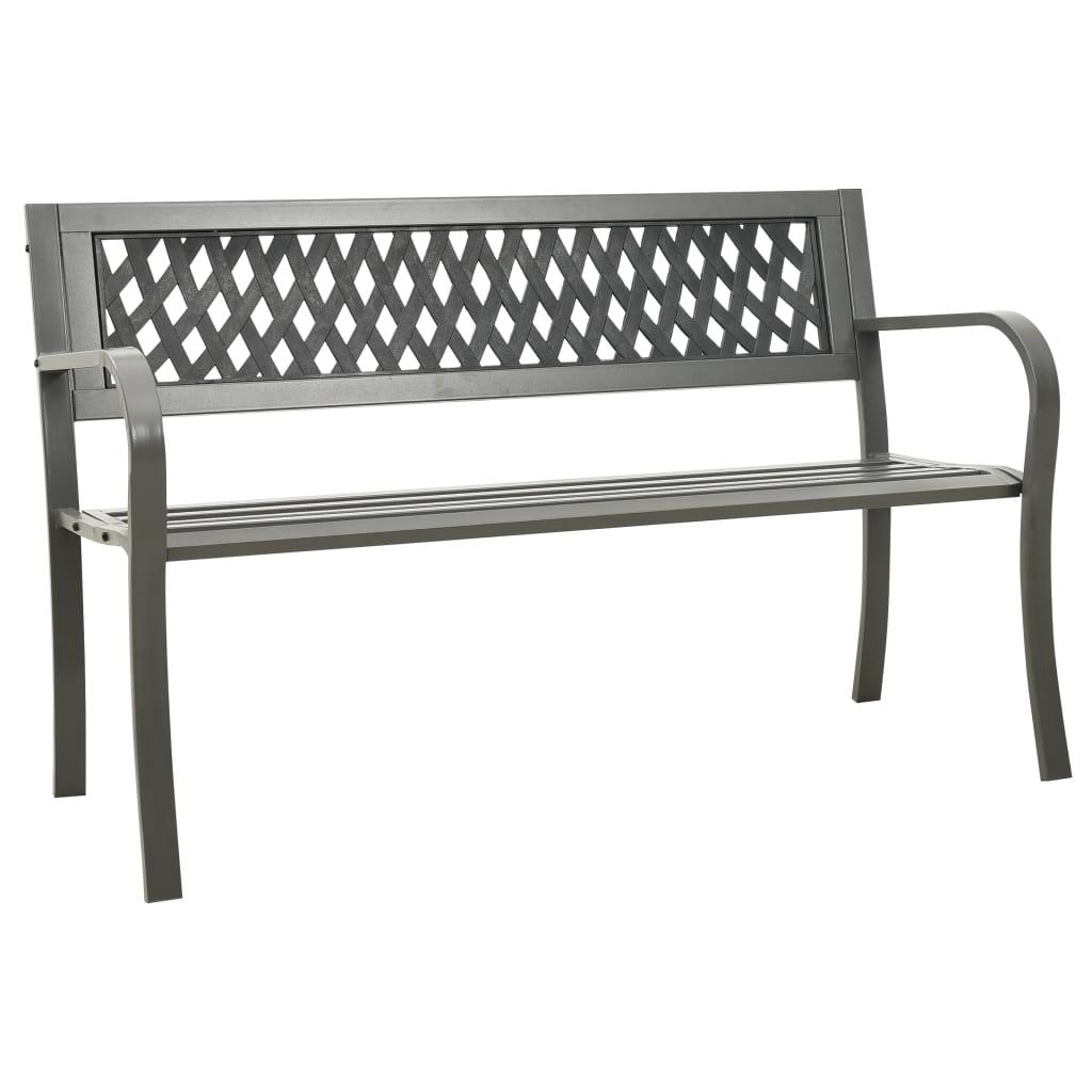 Patio Bench 49.2" Steel Gray at Set Shop and Smile