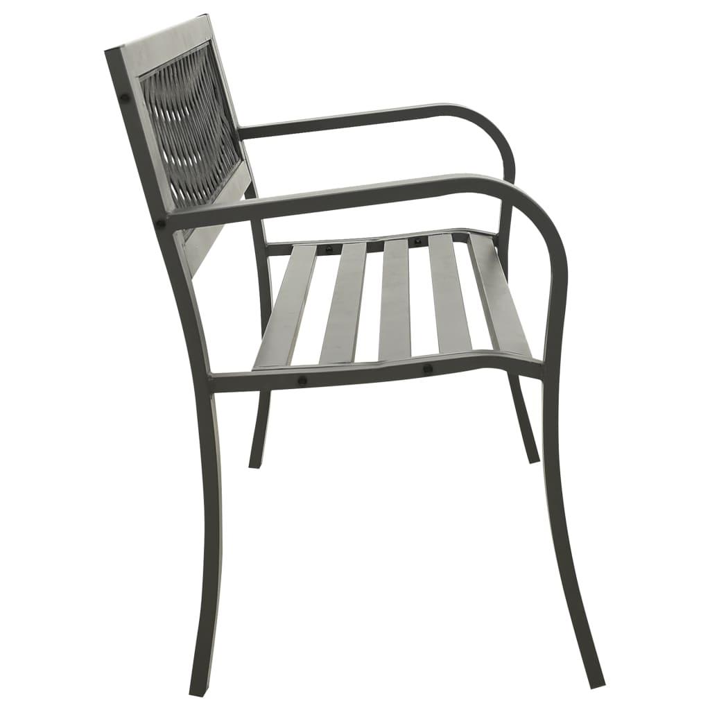 Patio Bench 49.2" Steel Gray at Set Shop and Smile