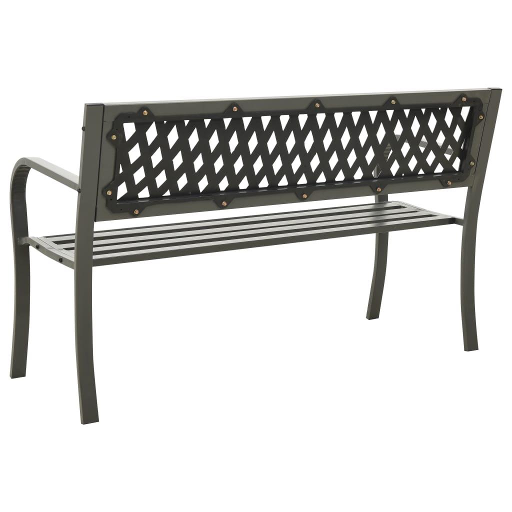 Patio Bench 49.2" Steel Gray at Set Shop and Smile