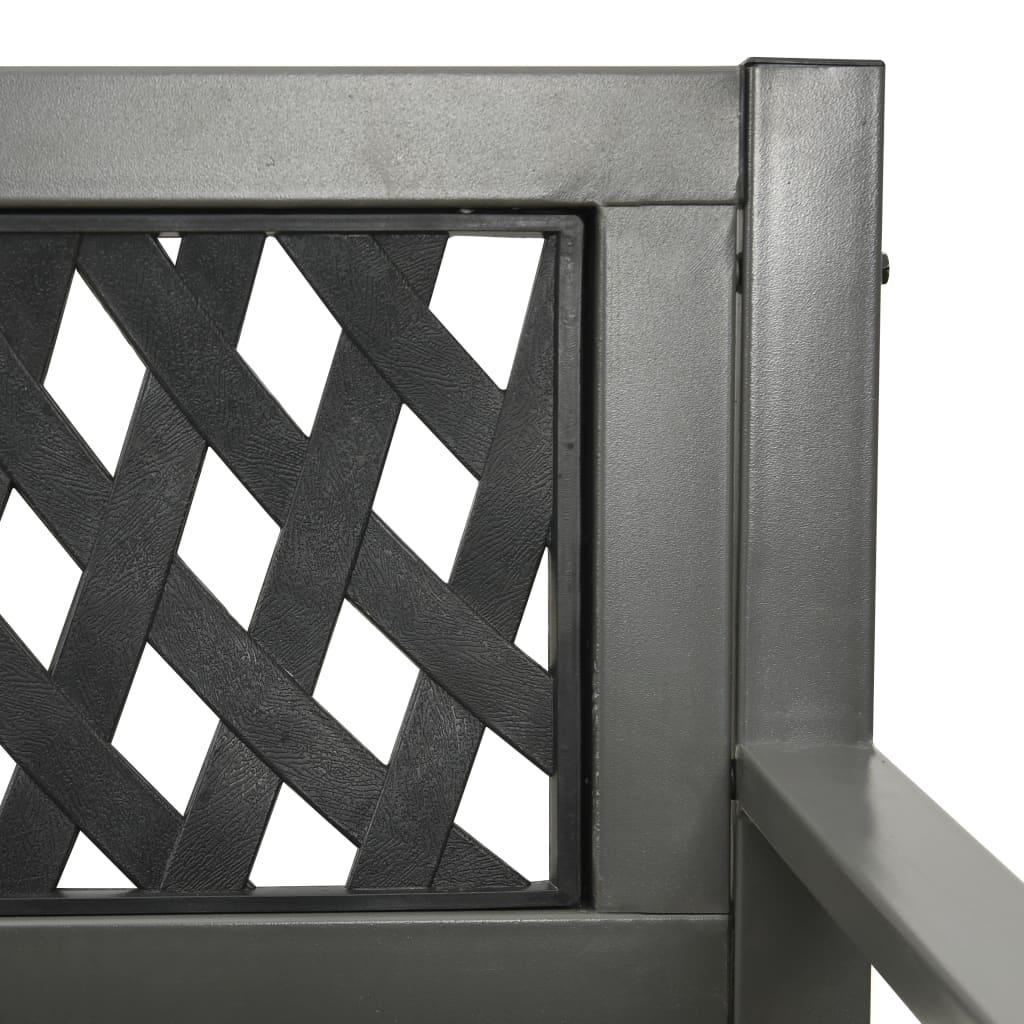 Patio Bench 49.2" Steel Gray at Set Shop and Smile