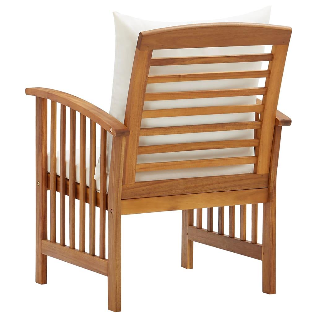 Patio Chairs with Cushions 2 pcs Solid Acacia Wood at Set Shop and Smile
