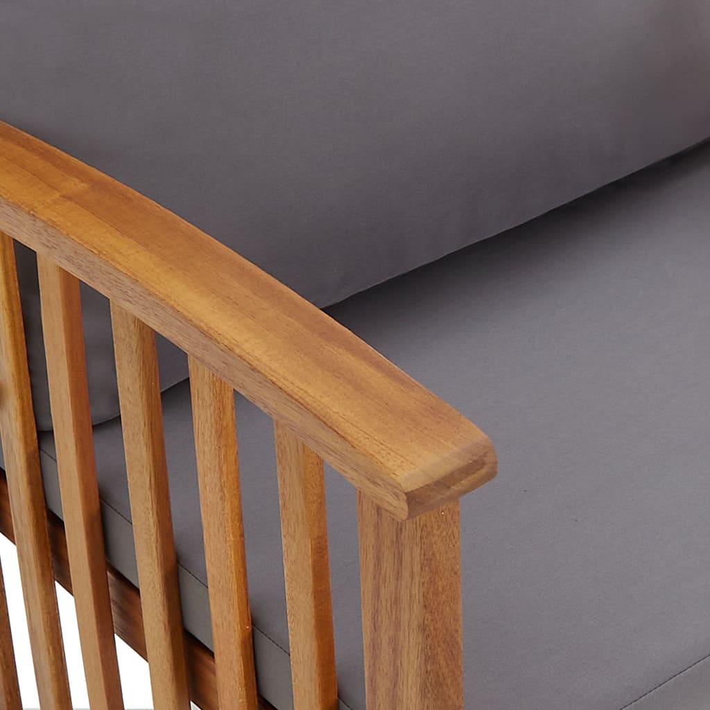 2 Piece Patio Lounge Set with Cushions Solid Acacia Wood at Set Shop and Smile