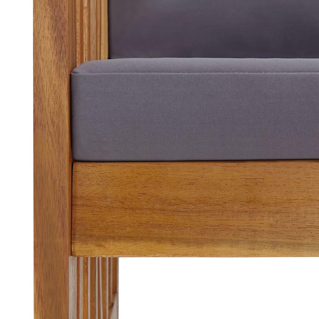 2 Piece Patio Lounge Set with Cushions Solid Acacia Wood at Set Shop and Smile