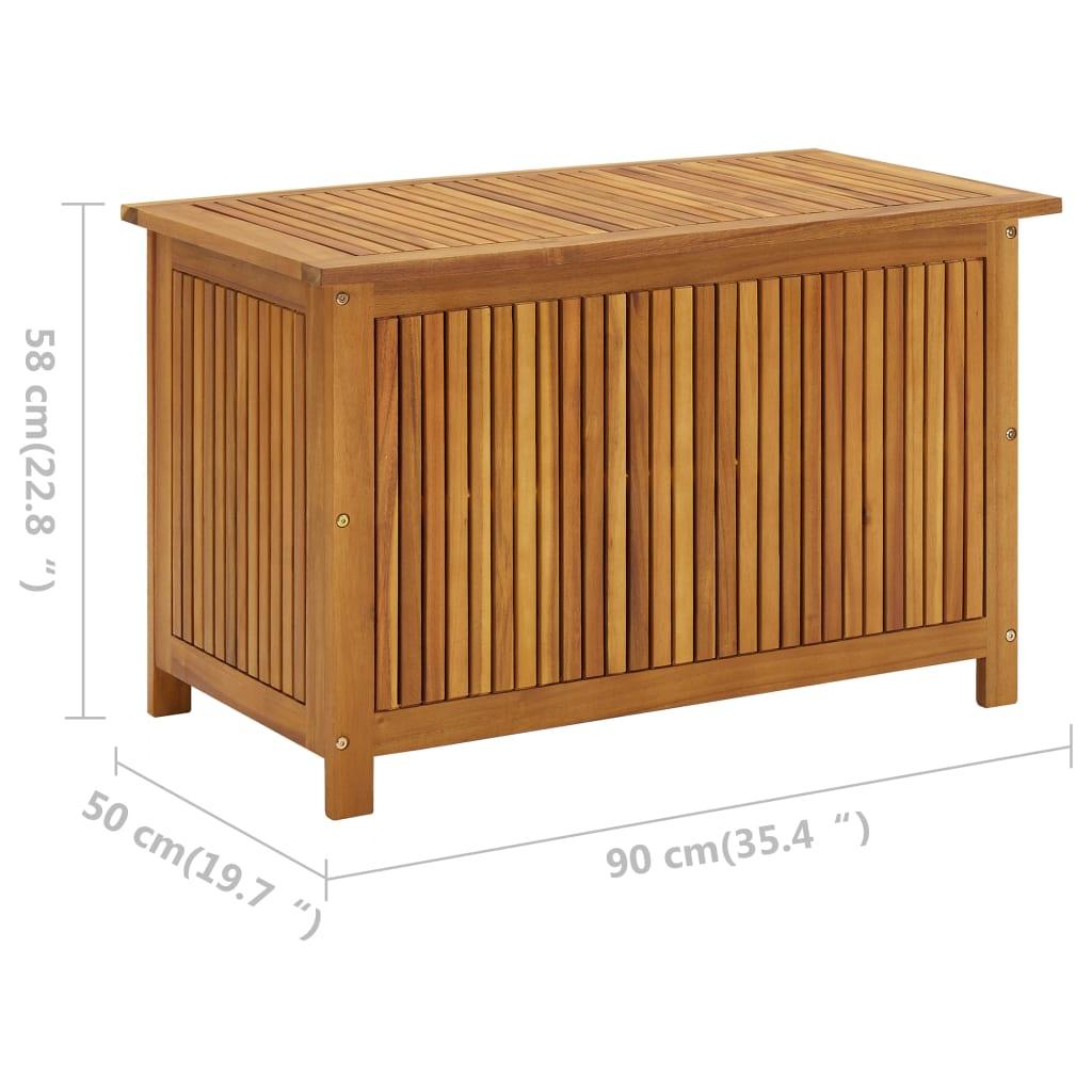 Patio Storage Box 35.4"x19.7"x22.8" Solid Acacia Wood at Set Shop and Smile
