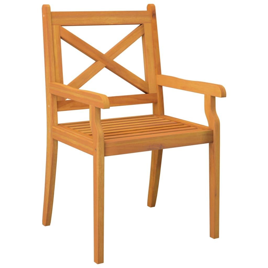 Patio Dining Chairs 3 pcs Solid Wood Acacia at Set Shop and Smile