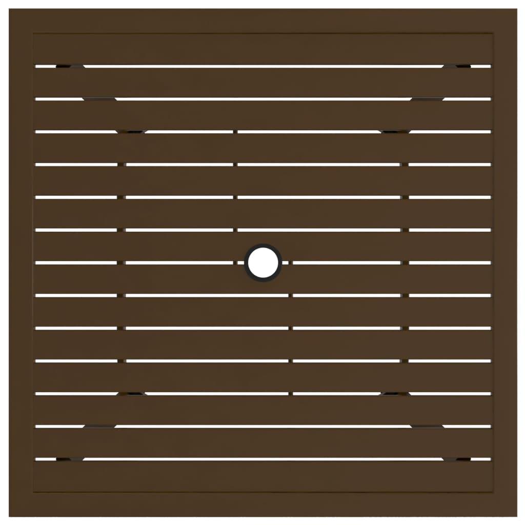 Patio Table Brown 32.1"x32.1"x28.3" Steel at Set Shop and Smile