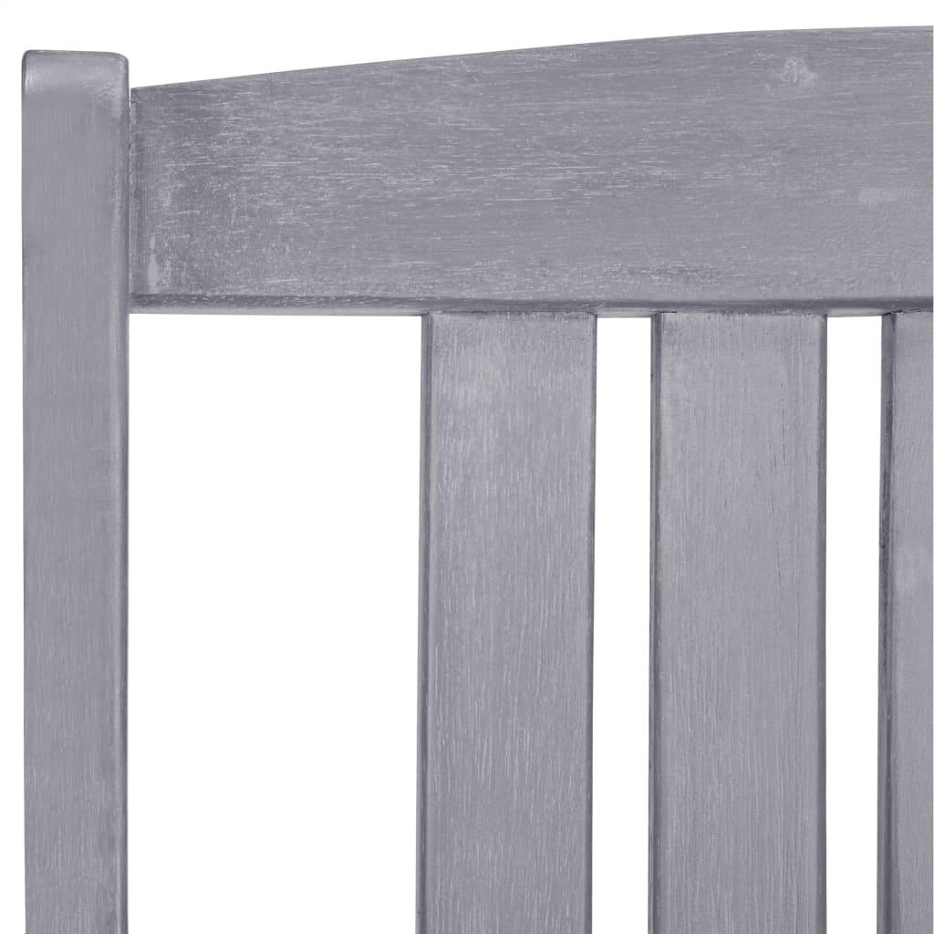Patio Chairs 4 pcs Solid Acacia Wood Gray at Set Shop and Smile