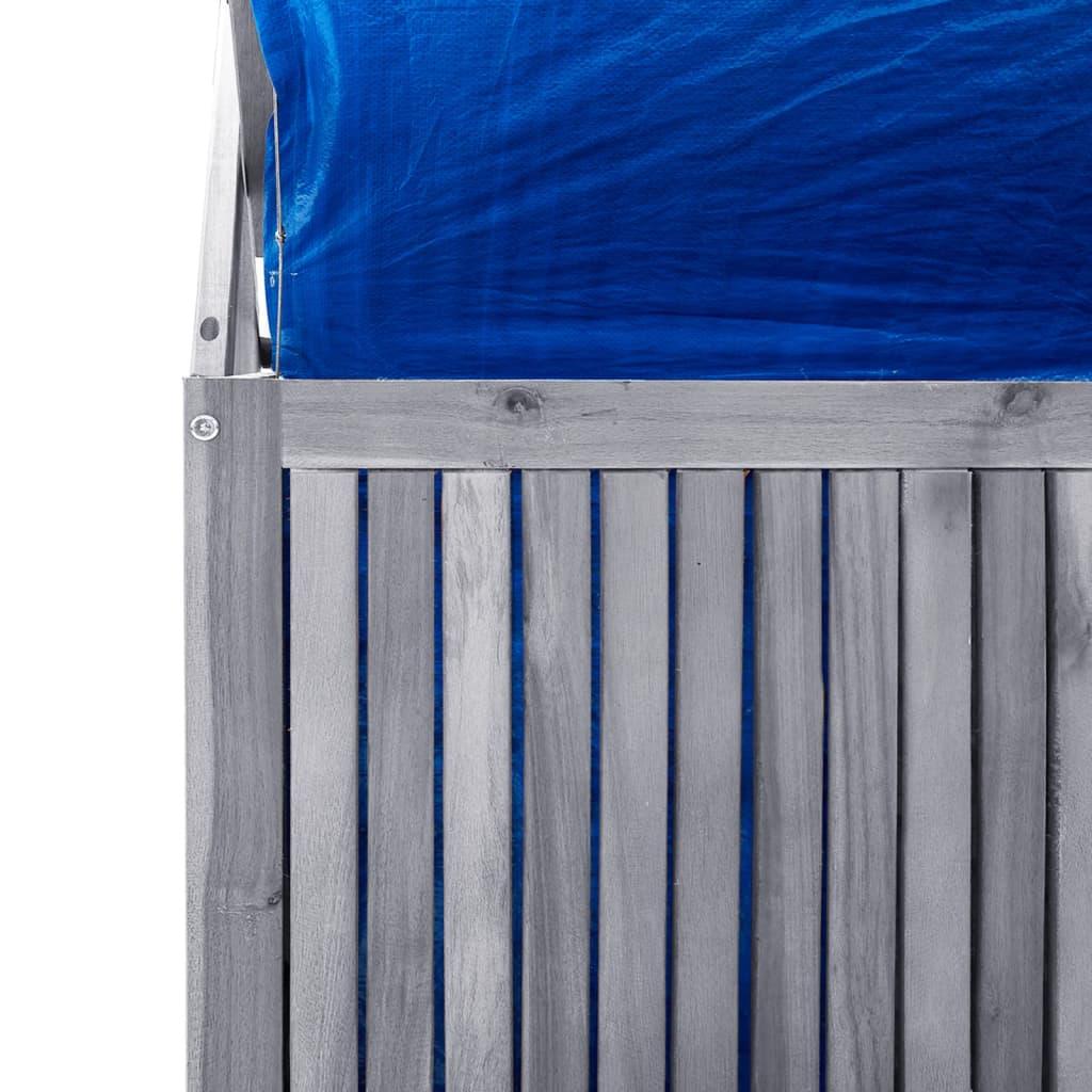 Storage Box with Trellis Gray 39"x21.7"x63" Solid Acacia Wood at Set Shop and Smile