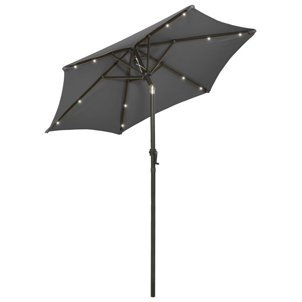 Parasol with LED Lights Anthracite 78.7"x83.1" Aluminum at Set Shop and Smile