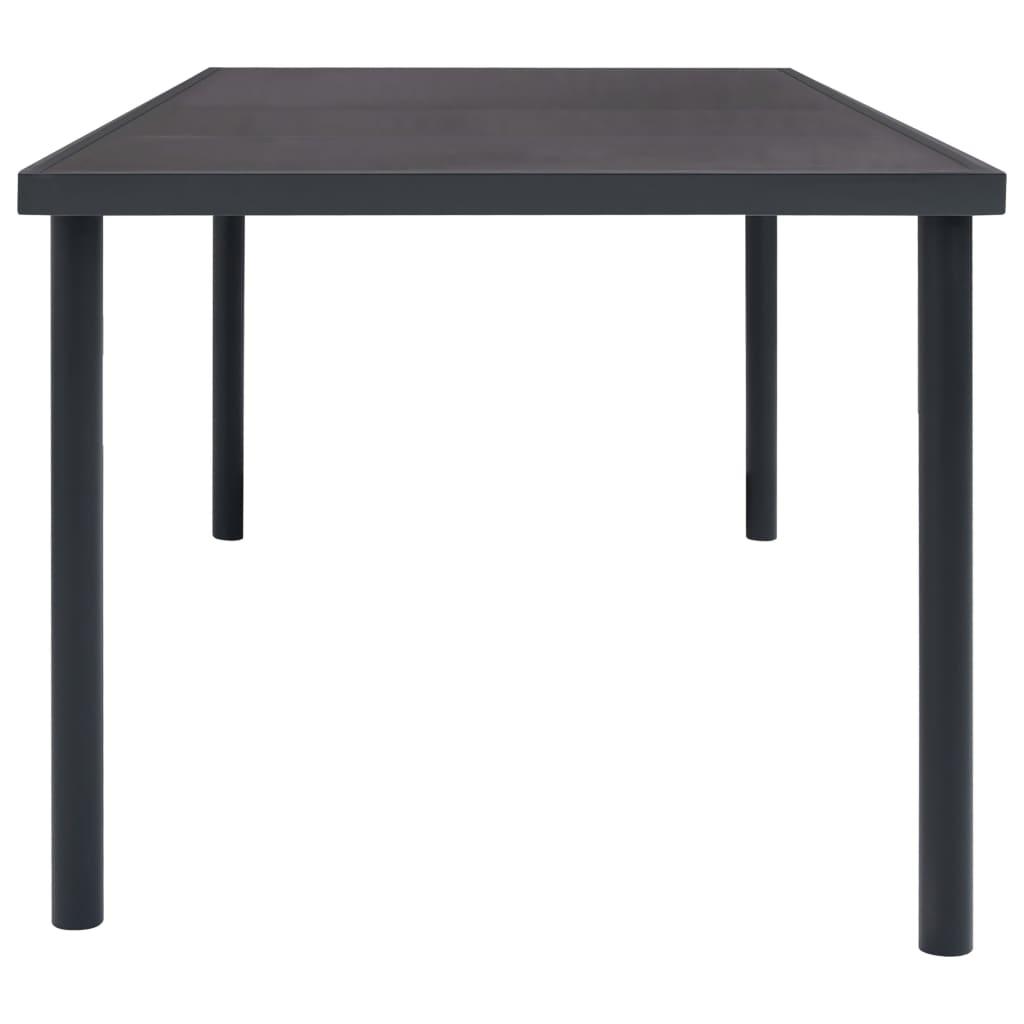Patio Dining Table Anthracite 74.8"x35.4"x29.1" Steel at Set Shop and Smile