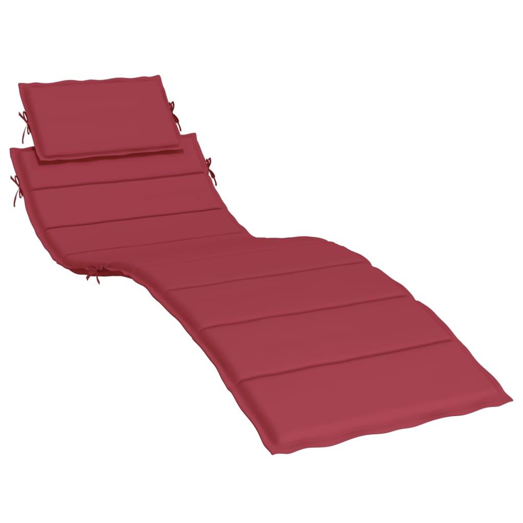 Sun Lounger Cushion Wine Red 73.2"x22.8"x1.2" at Set Shop and Smile