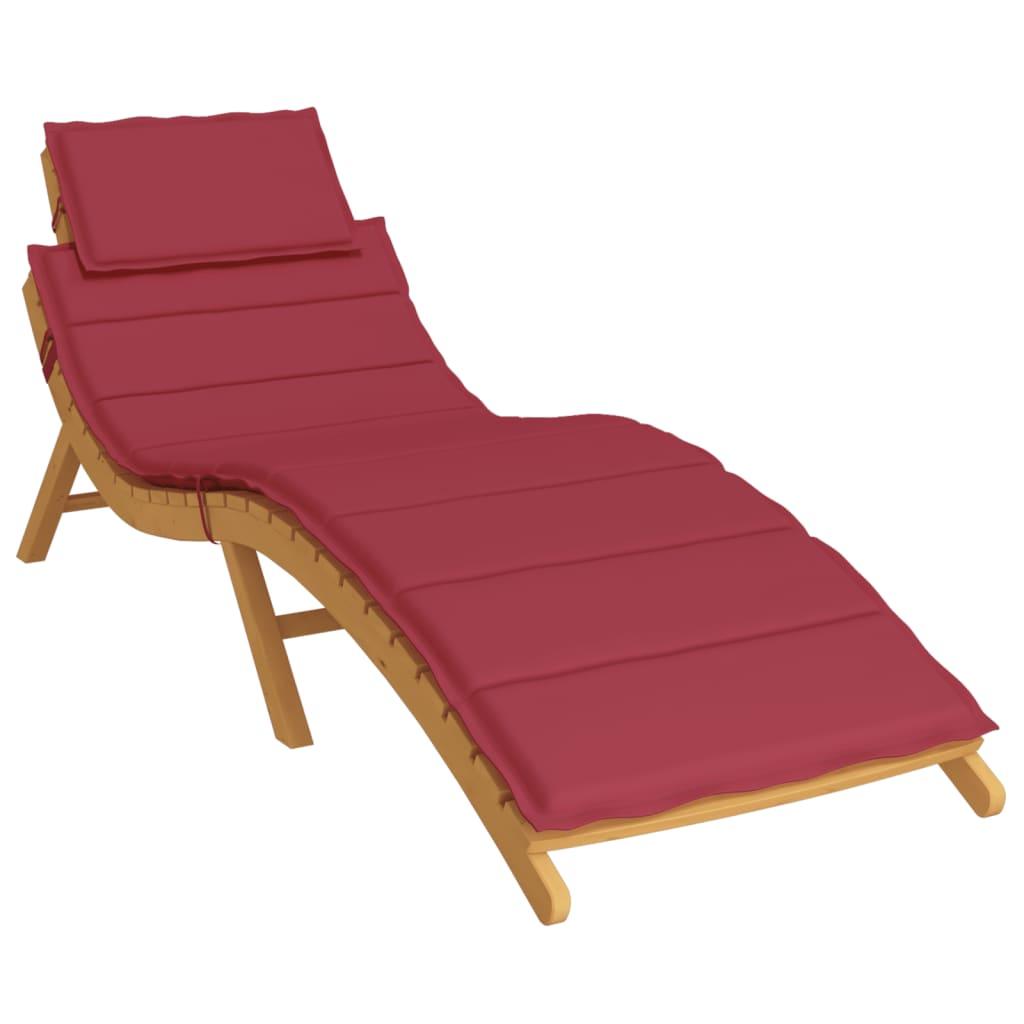 Sun Lounger Cushion Wine Red 73.2"x22.8"x1.2" at Set Shop and Smile