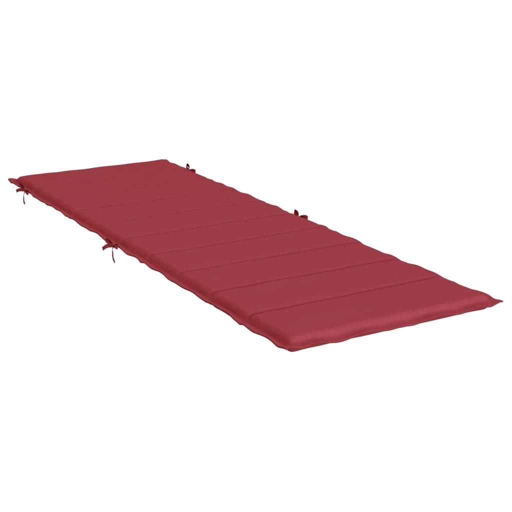 Sun Lounger Cushion Wine Red 73.2"x22.8"x1.2" at Set Shop and Smile