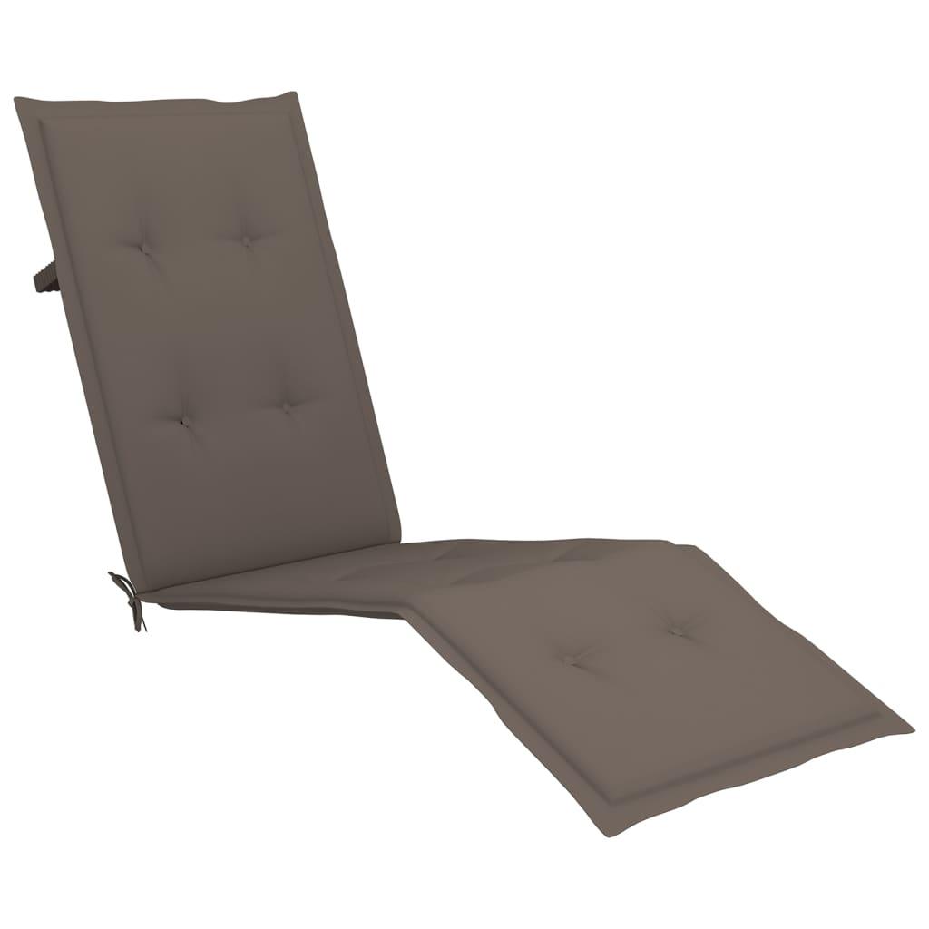 Deck Chair Cushion Taupe (29.5"+41.3")x19.7"x1.2" at Set Shop and Smile