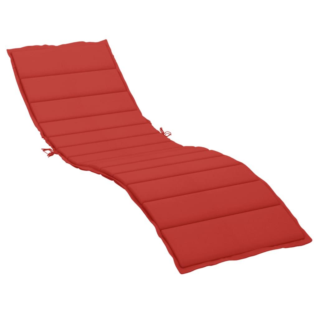 Sun Lounger Cushion Red 78.7"x23.6"x1.2" Oxford Fabric at Set Shop and Smile