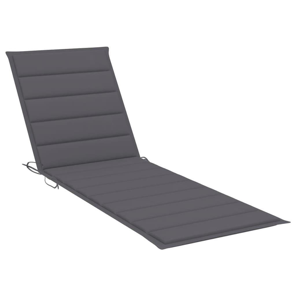 Sun Lounger Cushion Anthracite 78.7"x27.6"x1.2" Fabric at Set Shop and Smile