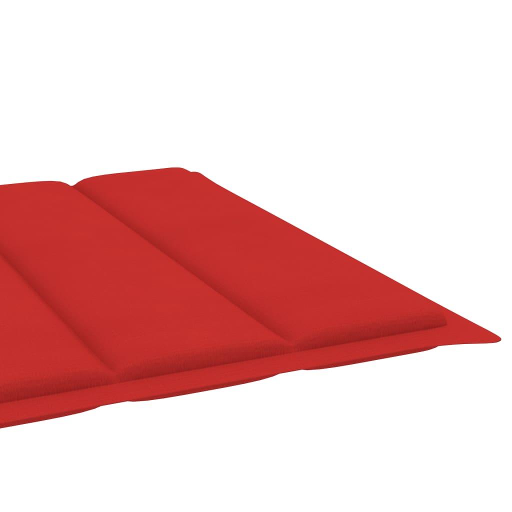 Sun Lounger Cushion Red 78.7"x27.6"x1.2" Fabric at Set Shop and Smile