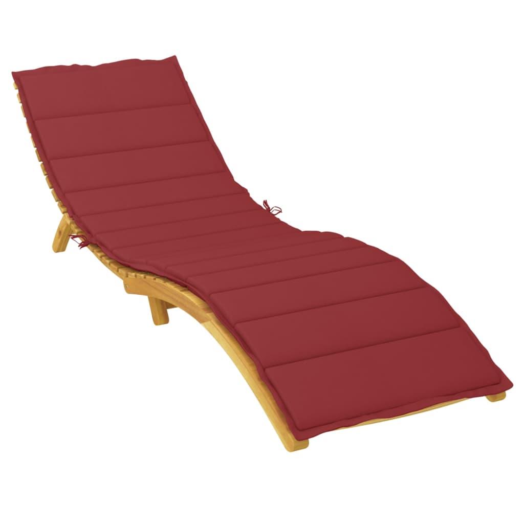 Sun Lounger Cushion Wine Red 78.7"x27.6"x1.2" Fabric at Set Shop and Smile