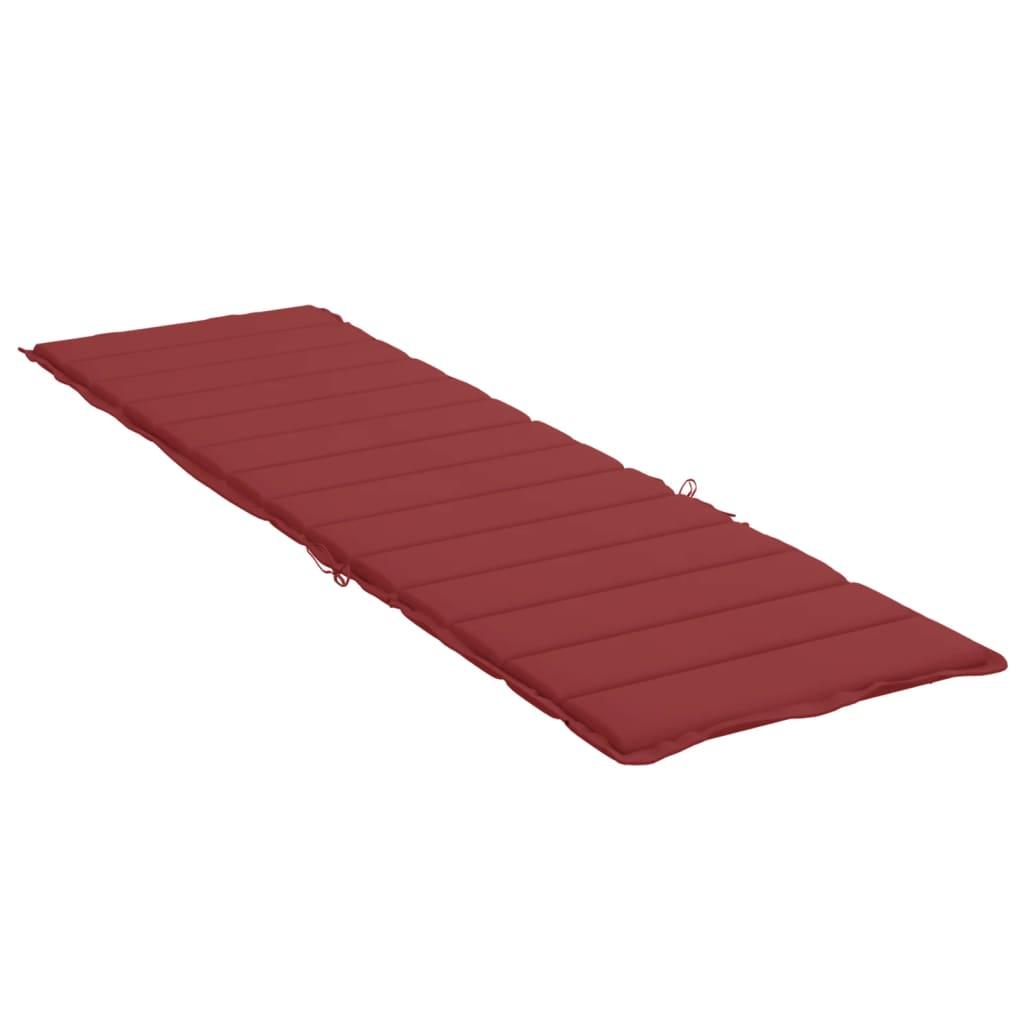 Sun Lounger Cushion Wine Red 78.7"x27.6"x1.2" Fabric at Set Shop and Smile