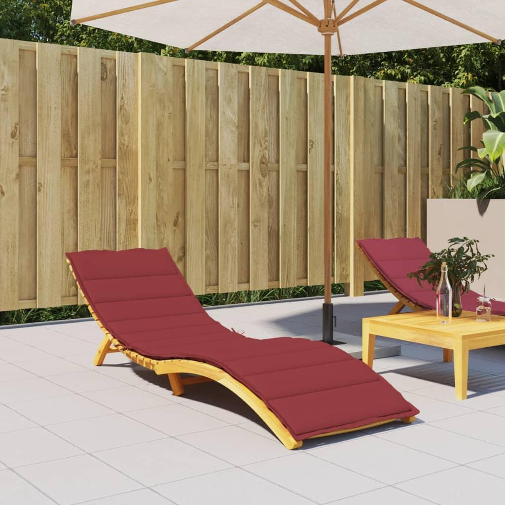 Sun Lounger Cushion Wine Red 78.7"x27.6"x1.2" Fabric at Set Shop and Smile