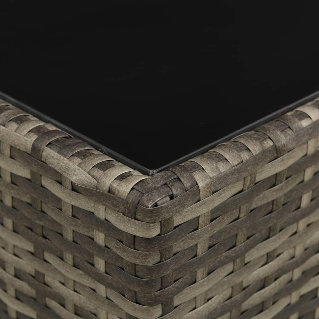 4 Piece Patio Lounge Set with Cushions Poly Rattan Gray at Set Shop and Smile