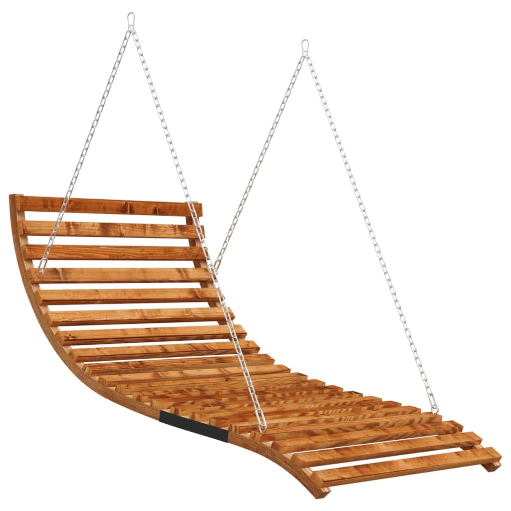 Swing Bed Solid Bent Wood with Teak Finish 45.3"x57.9"x18.1" at Set Shop and Smile