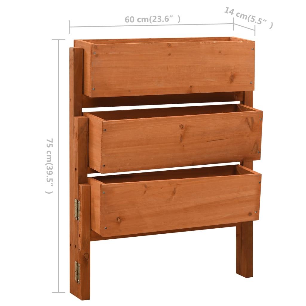 Garden Folding Planter Orange 23.6"x5.5"x29.5" Solid Firwood at Set Shop and Smile