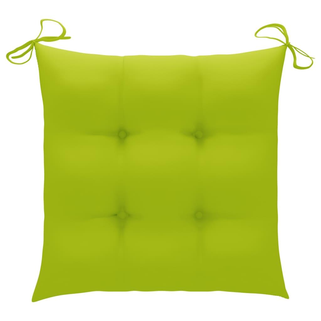 Chair Cushions 6 pcs Bright Green 15.7"x15.7"x2.8" Fabric at Set Shop and Smile