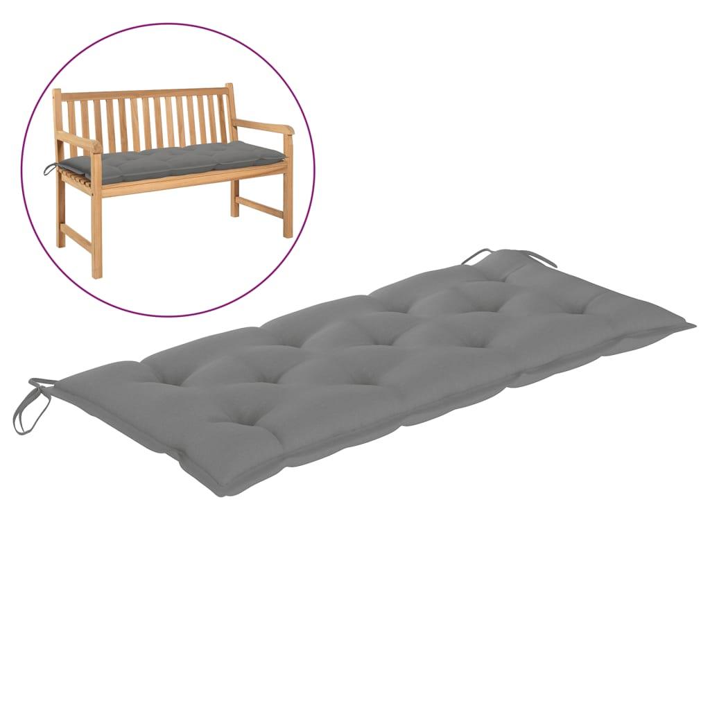 Garden Bench Cushion Gray 47.2"x19.7"x2.8" Fabric at Set Shop and Smile
