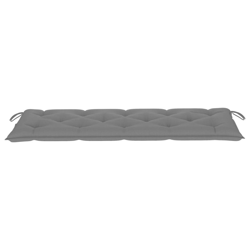 Garden Bench Cushion Gray 59.1"x19.7"x2.8" Fabric at Set Shop and Smile