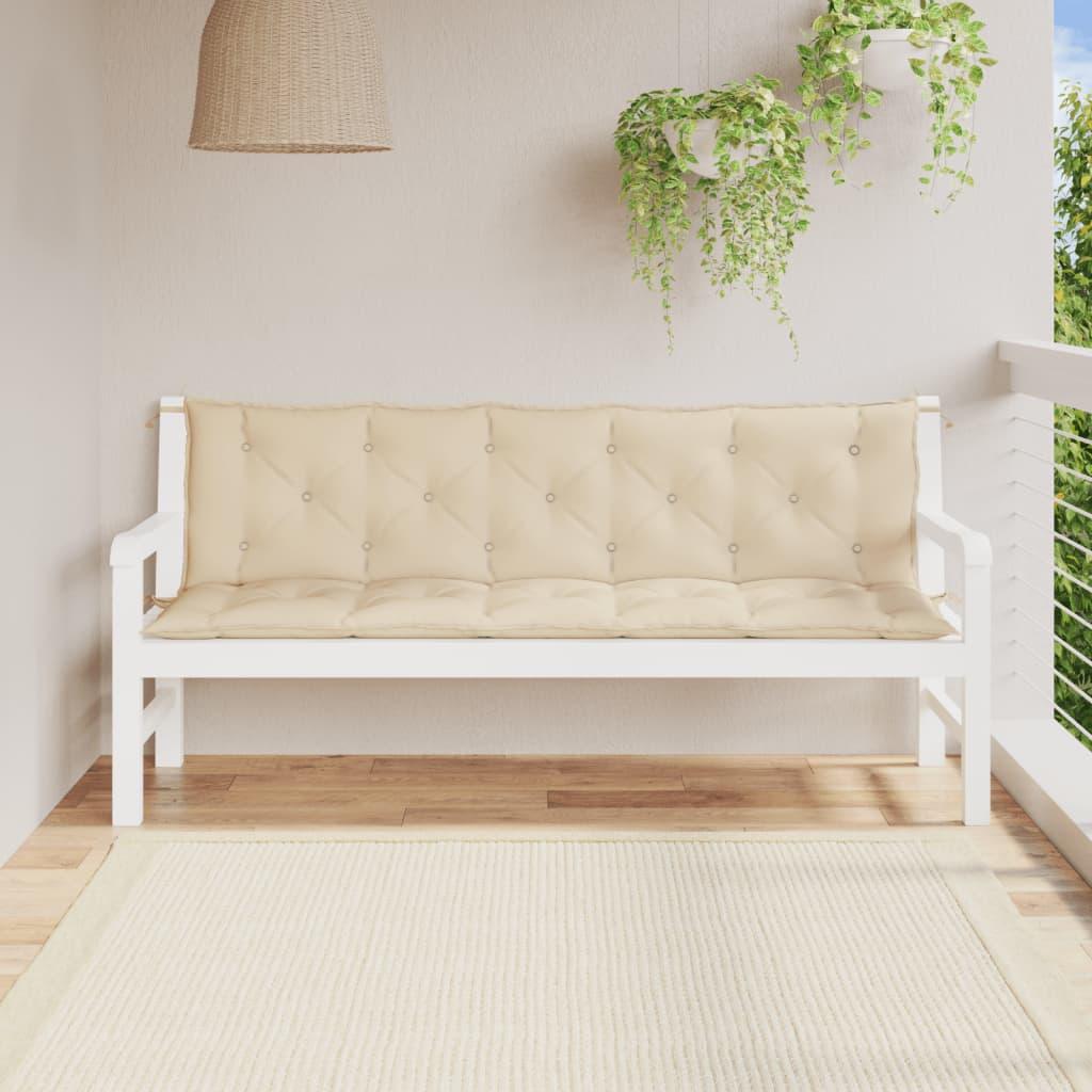 Garden Bench Cushions 2pcs Beige 70.9"x19.7"x2.8" Oxford Fabric at Set Shop and Smile