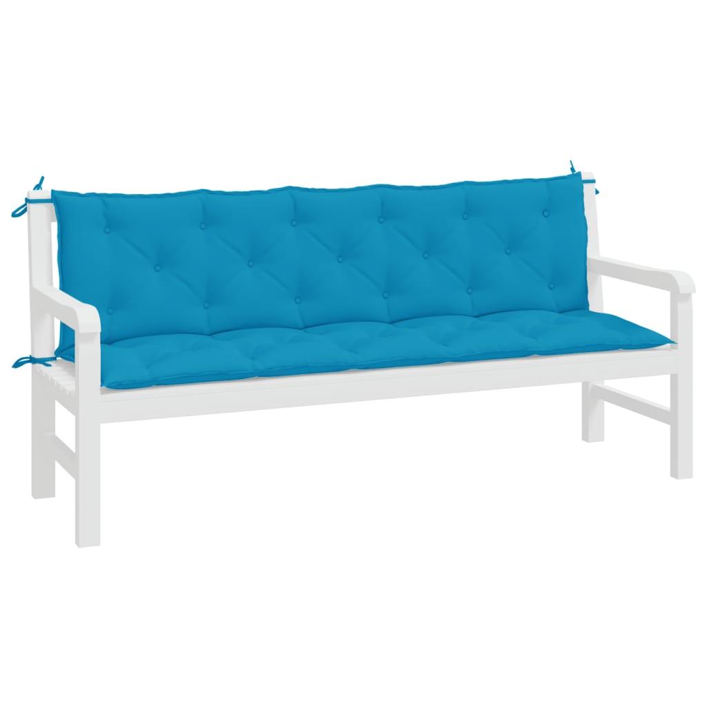 Garden Bench Cushions 2pcs Light Blue 70.9"x19.7"x2.8" Oxford Fabric at Set Shop and Smile