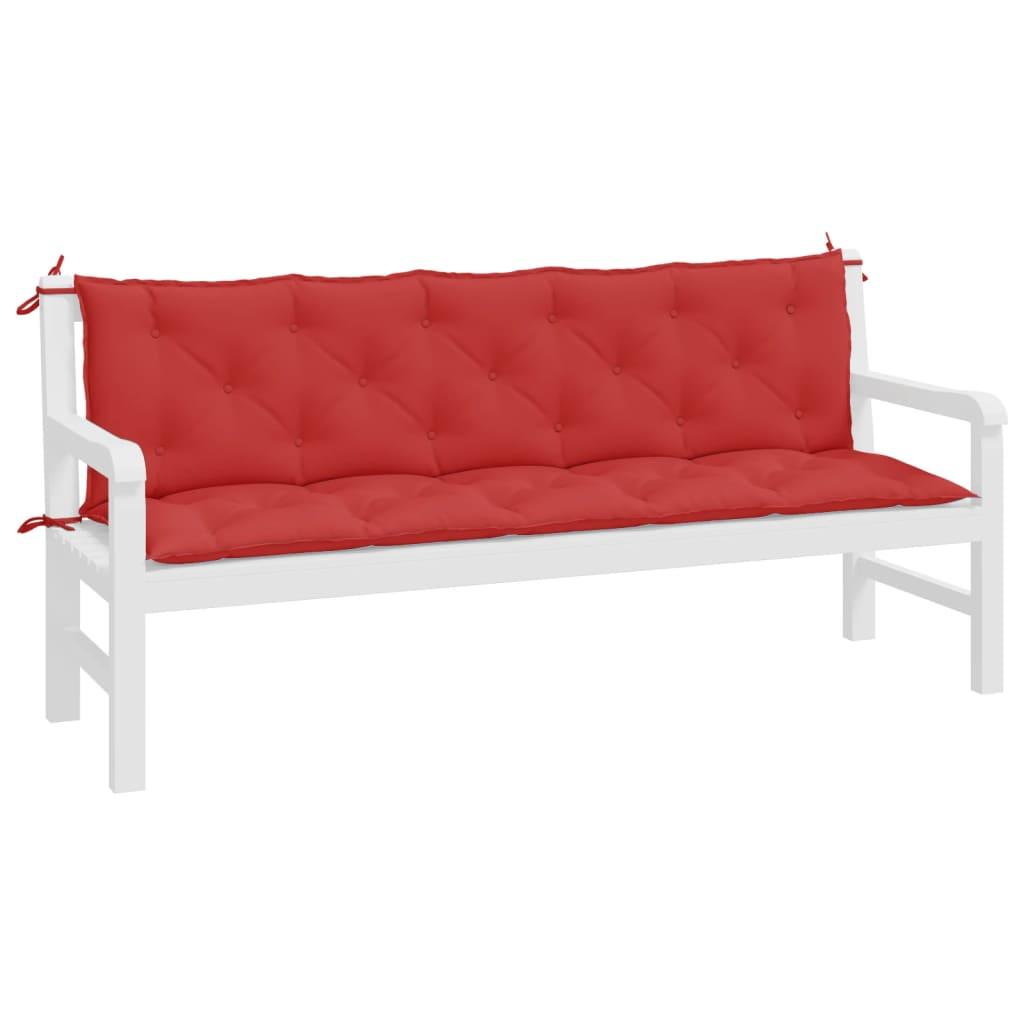 Garden Bench Cushions 2pcs Red 70.9"x19.7"x2.8" Oxford Fabric at Set Shop and Smile