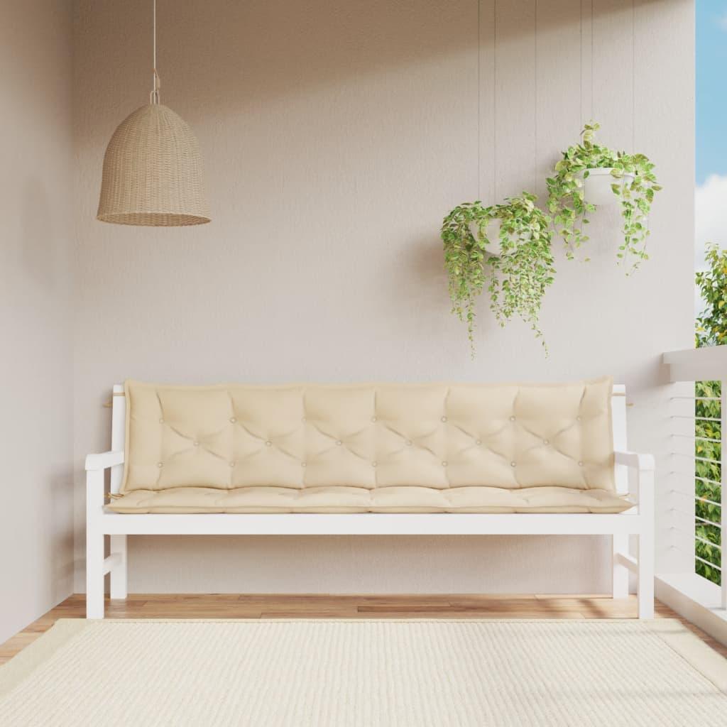 Garden Bench Cushions 2pcs Beige 78.7"x19.7"x2.8" Oxford Fabric at Set Shop and Smile