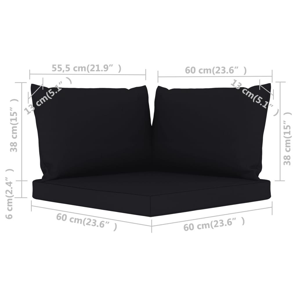 Pallet Sofa Cushions 3 pcs Black Fabric at Set Shop and Smile