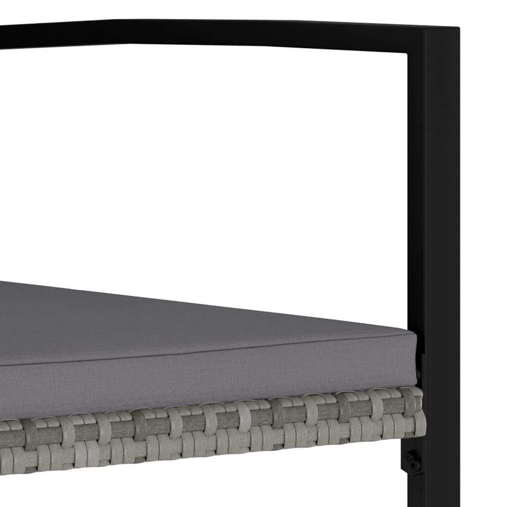 Patio Dining Chairs 2 pcs Poly Rattan Gray at Set Shop and Smile