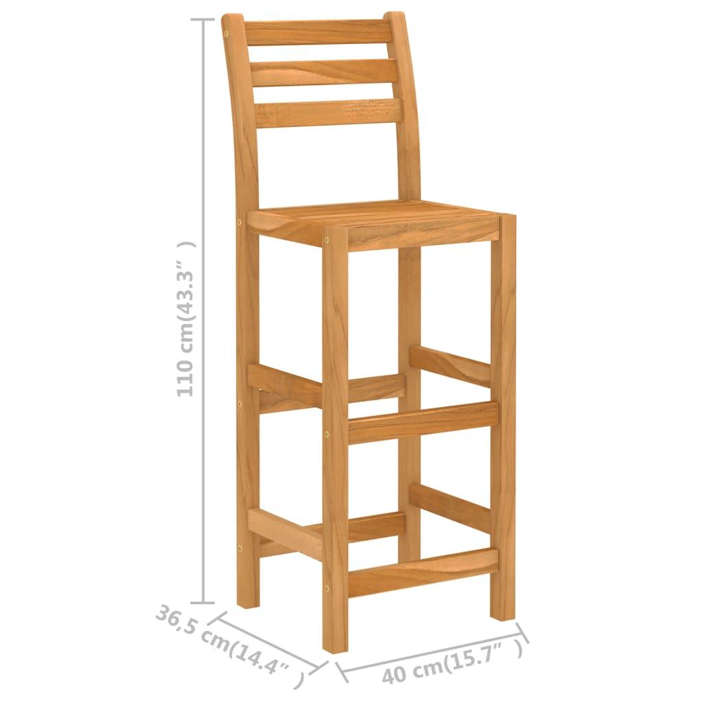 5 Piece Patio Bar Set Solid Acacia Wood at Set Shop and Smile