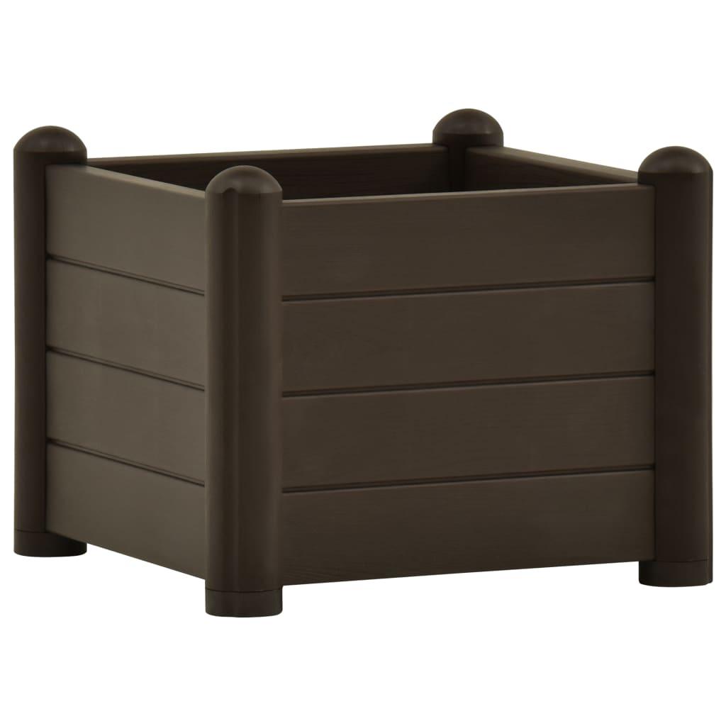 Garden Raised Bed PP Mocha 16.9"x16.9"x13.8" at Set Shop and Smile