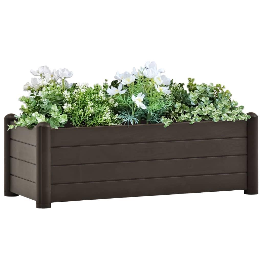 Garden Raised Bed PP Mocha 39.4"x16.9"x13.8" at Set Shop and Smile