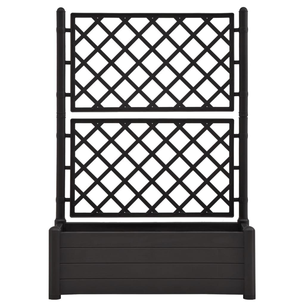 Garden Planter with Trellis 39.4"x16.9"x55.9" PP Anthracite at Set Shop and Smile