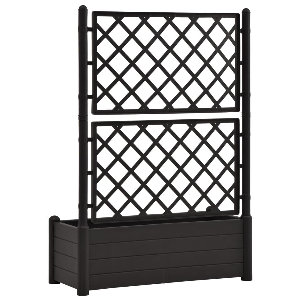 Garden Planter with Trellis 39.4"x16.9"x55.9" PP Anthracite at Set Shop and Smile