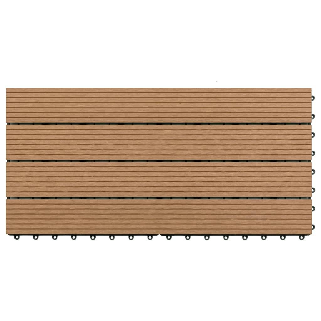 Decking Tiles 6 pcs WPC 23.6"x11.8" 11.6 ft² Brown at Set Shop and Smile