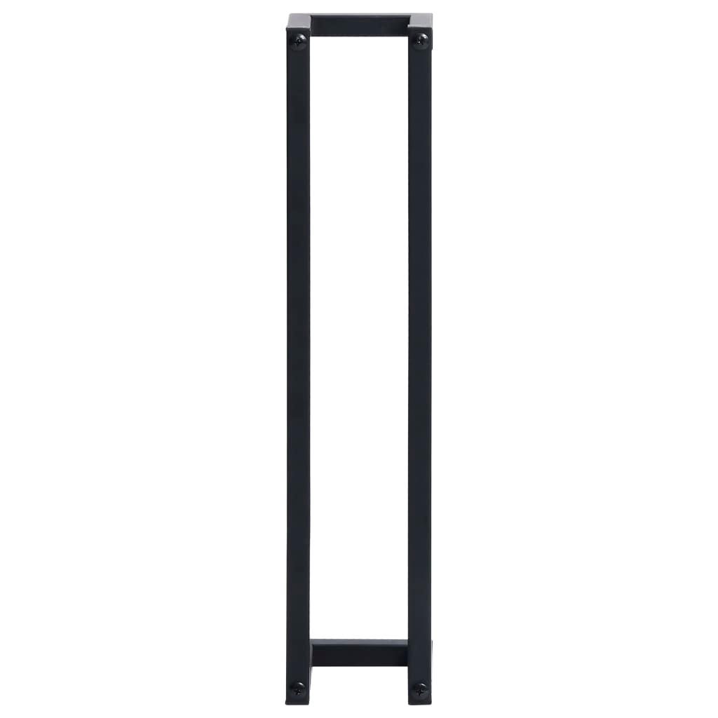 Towel Rack Black 5"x5"x23.6" Iron at Set Shop and Smile