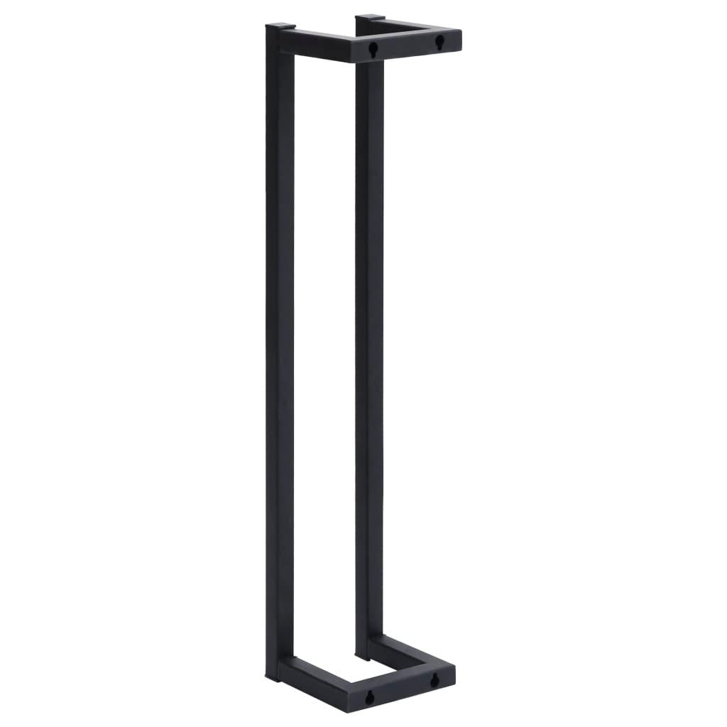Towel Rack Black 5"x5"x23.6" Iron at Set Shop and Smile
