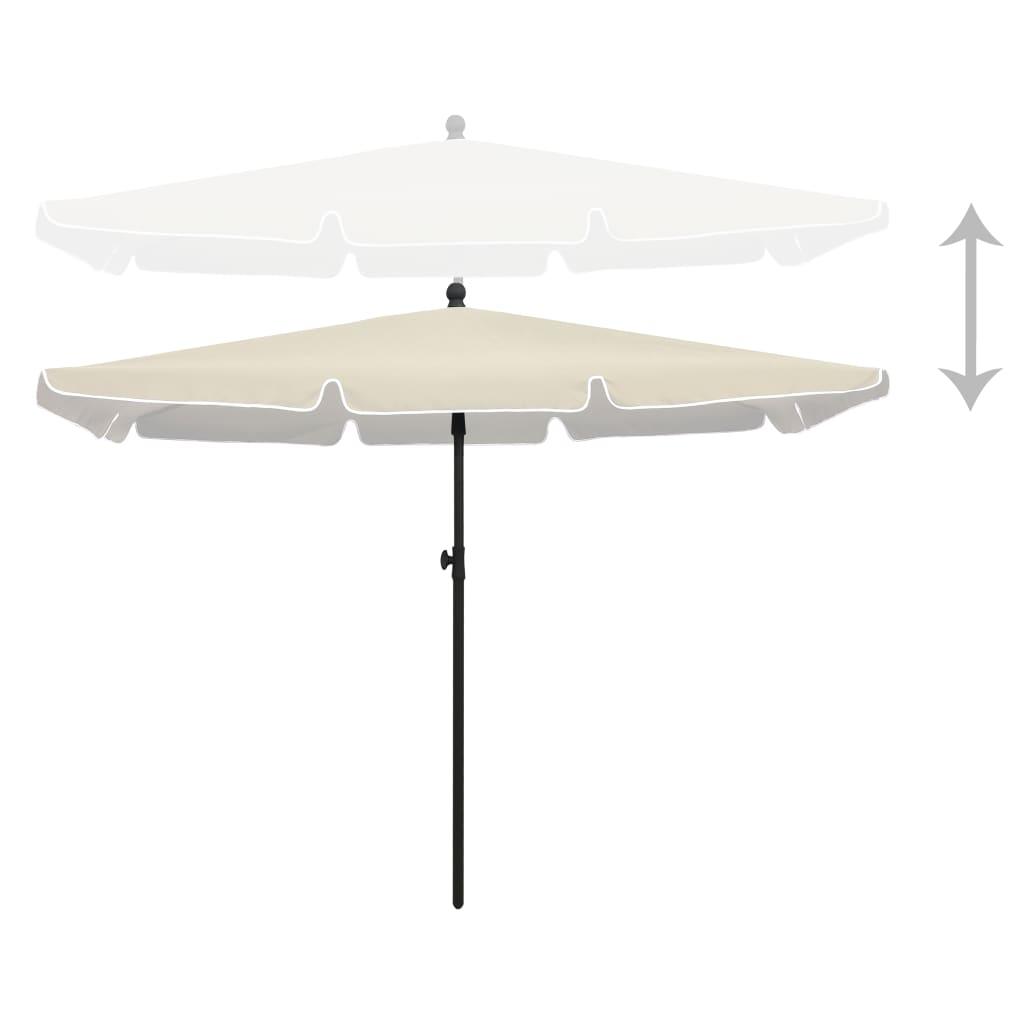 Garden Parasol with Pole 82.7"x55.1" Sand at Set Shop and Smile