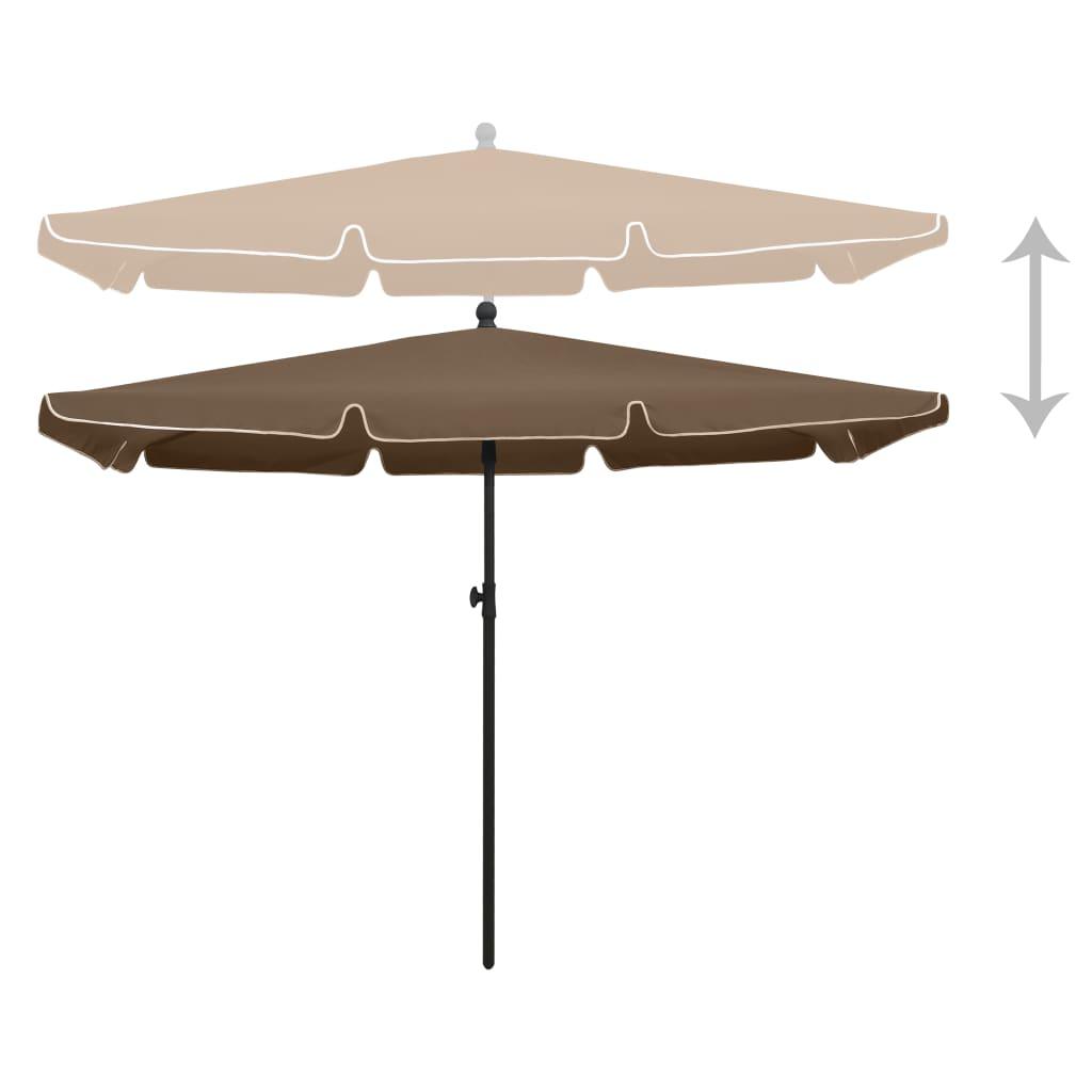 Garden Parasol with Pole 82.7"x55.1" Taupe at Set Shop and Smile